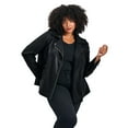 thumbnail image 1 of Avenue Women's Plus Size Jane Faux Leather Jacket, 1 of 2