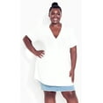 thumbnail image 1 of Avenue Women's Plus Size Kaylie Hi Lo V-Neckline Short Sleeves Top, 1 of 5