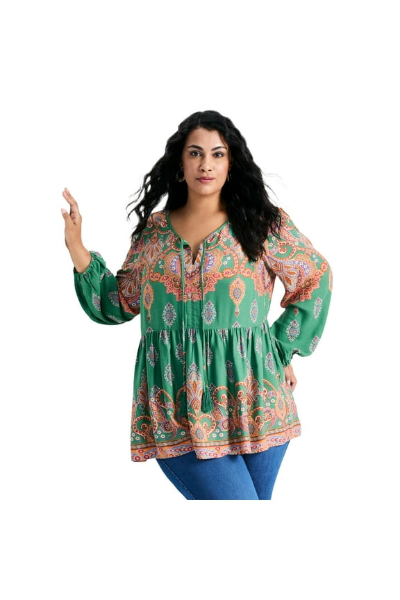 Women's Plus Size Kiani Boho Print Tunic