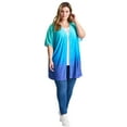 thumbnail image 1 of Avenue Women's Plus Size Knit Eyelet Kimono Jacket, 1 of 2