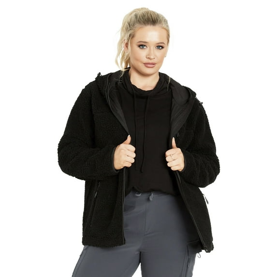 Avenue Women's Plus Size Kyla Fleece Zip Front Jacket