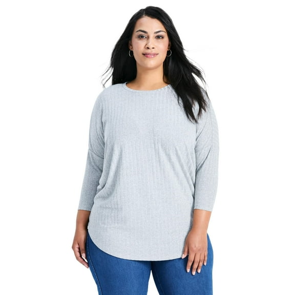 Avenue Women's Plus Size Kym Rib Hacci Tunic
