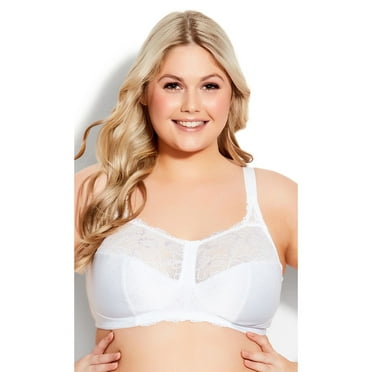 Avenue Women's Plus Size Lace Soft Cup Wire Free Bra