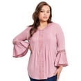 thumbnail image 1 of Avenue Women's Plus Size Lace Trim Tunic, 1 of 2