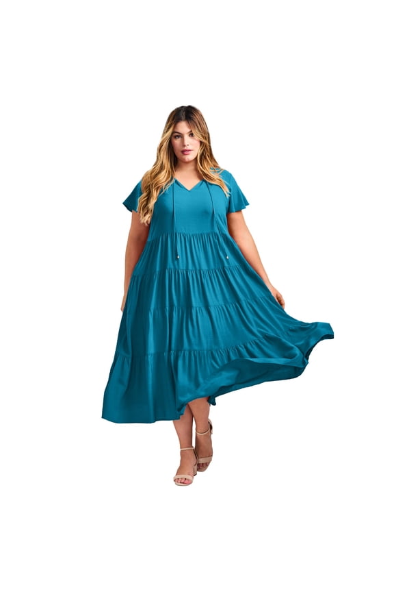 Women's Plus Size Lani Tiered Dress