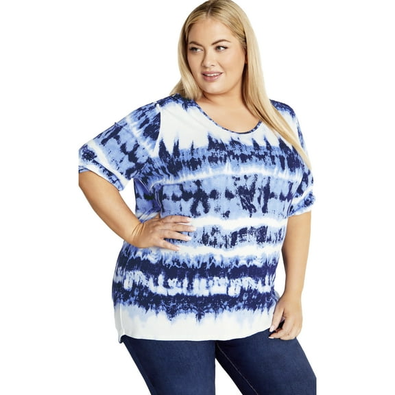 Avenue Women's Plus Size Leila Print Top