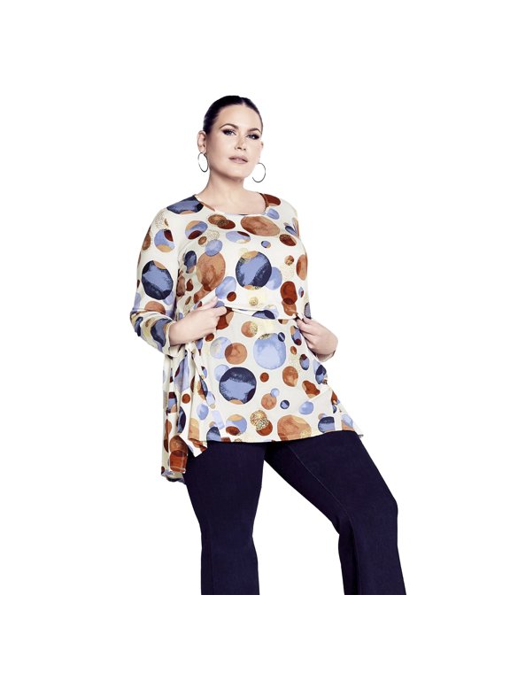 Women's Plus Size Leisure Button Tunic