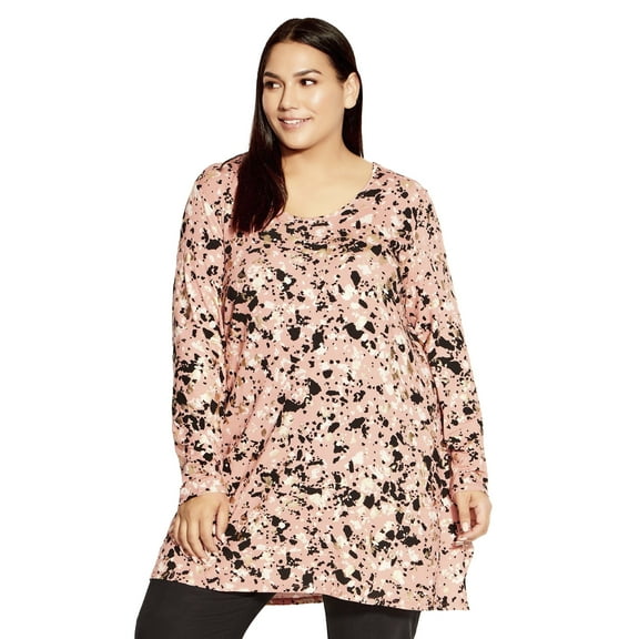Avenue Women's Plus Size Leisure Button Tunic