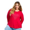 thumbnail image 1 of Avenue Women's Plus Size Love Heart Top, 1 of 2