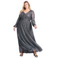 thumbnail image 1 of Avenue Women's Plus Size Lucia Plisse Maxi Dress, 1 of 2
