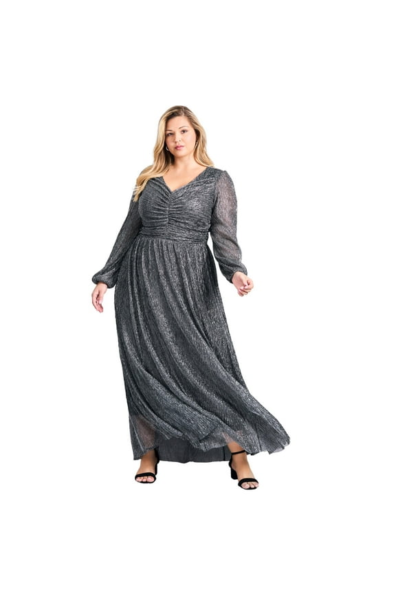 Women's Plus Size Lucia Plisse Maxi Dress