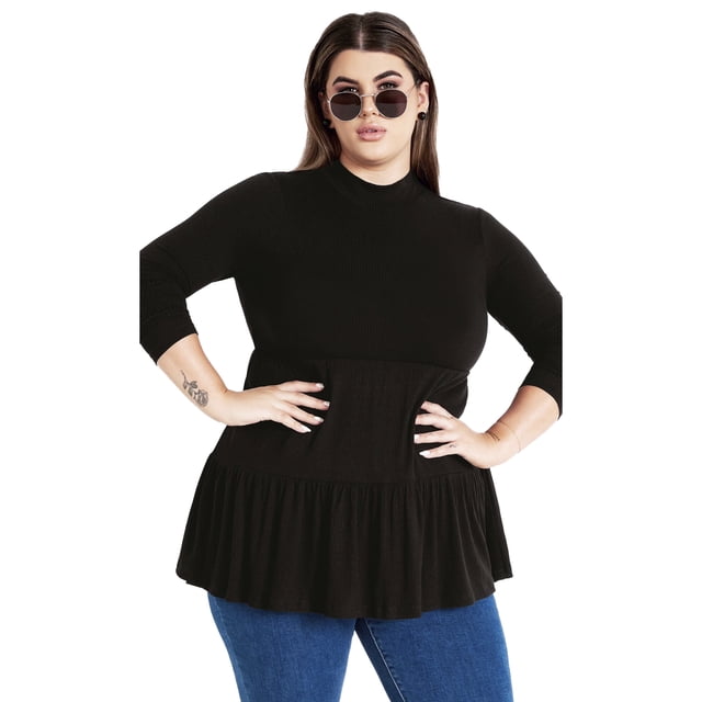 Avenue Women's Plus Size Lulu Tiered Tunic