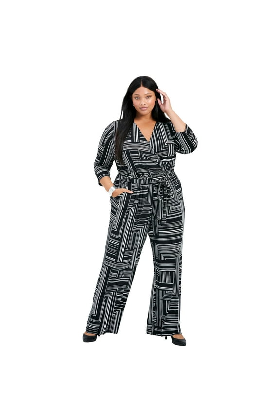 Women's Plus Size Mara Wrap Front Jumpsuit