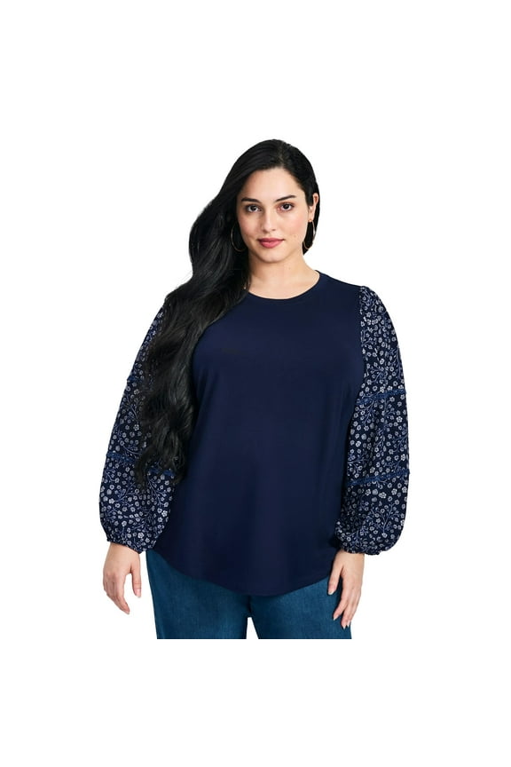 Women's Plus Size Melody Blouson Sleeve Top