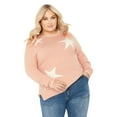 thumbnail image 1 of Avenue Women's Plus Size Miley Star Sweater, 1 of 2