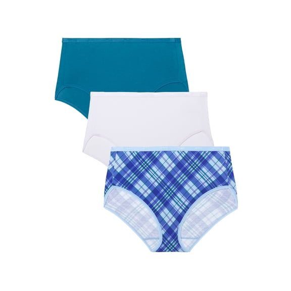Avenue Women's Plus Size Modern Cotton Spandex Brief 3-Pack