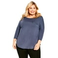 thumbnail image 1 of Avenue Women's Plus Size Neela Zip Plain Top, 1 of 2