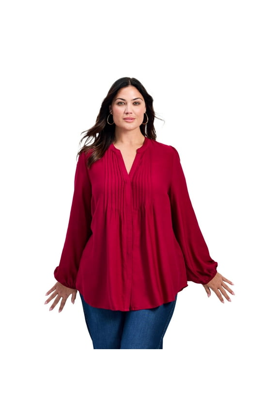 Women's Plus Size Olivia Pintuck Shirt