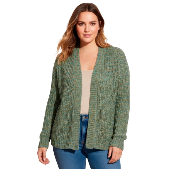 Avenue Women's Plus Size Open Front Cardigan Sweater