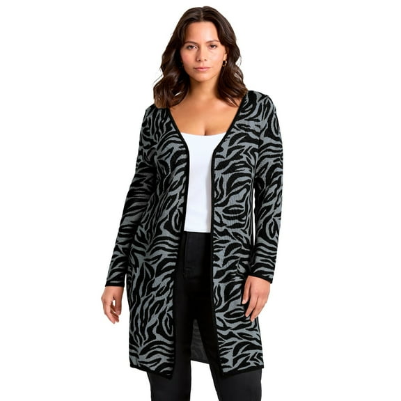 Avenue Women's Plus Size Open Front Sweater Cardigan