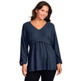 thumbnail image 1 of Avenue Women's Plus Size Peplum Shimmer Top, 1 of 1