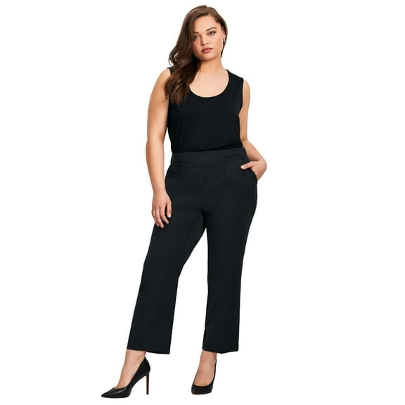 Avenue Women's Plus Size Petite Cool Hand Straight Leg Pant
