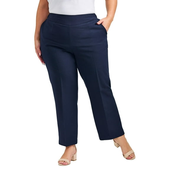 Avenue Women's Plus Size Petite Cool Hand Straight Leg Pant