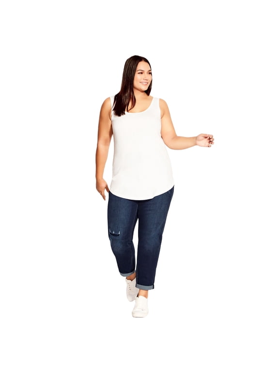 Women's Plus Size Girlfriend Rip Jean