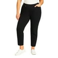 thumbnail image 1 of Avenue Women's Plus Size Petite Tapered Knit Pull On Jean, 1 of 2