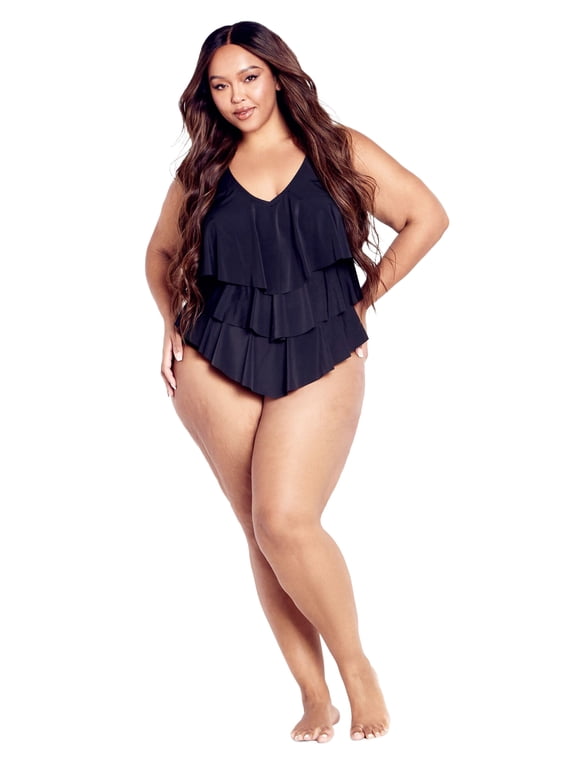 Women's Plus Size Pia V-Tiered 1 Piece