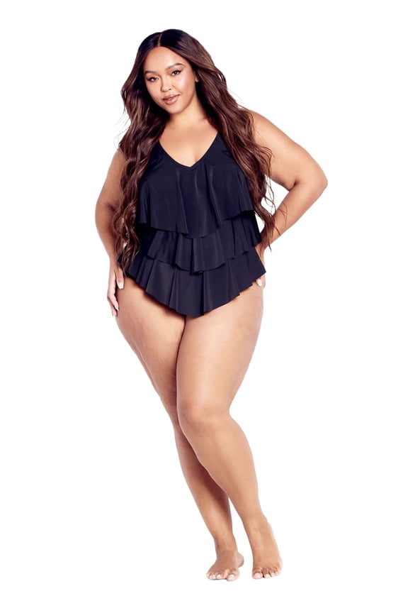 Women's Plus Size Pia V-Tiered 1 Piece