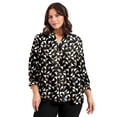 thumbnail image 1 of Avenue Women's Plus Size Pintuck Popover Top, 1 of 2