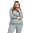 thumbnail image 1 of Avenue Women's Plus Size Piper Half-Zip Sweat Top, 1 of 2
