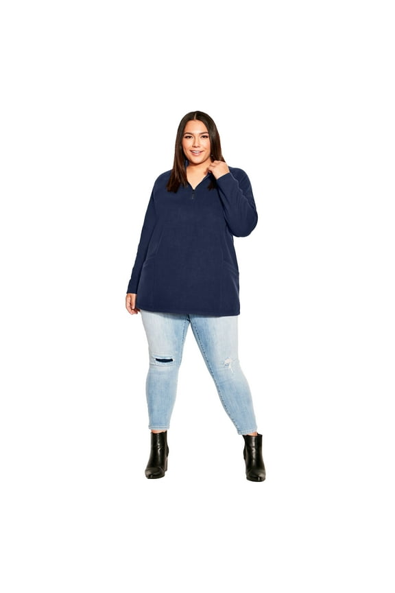 Women's Plus Size Polar Fleece Pocket Tunic