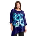 thumbnail image 1 of Avenue Women's Plus Size Printed Asymmetric Blouse, 1 of 2