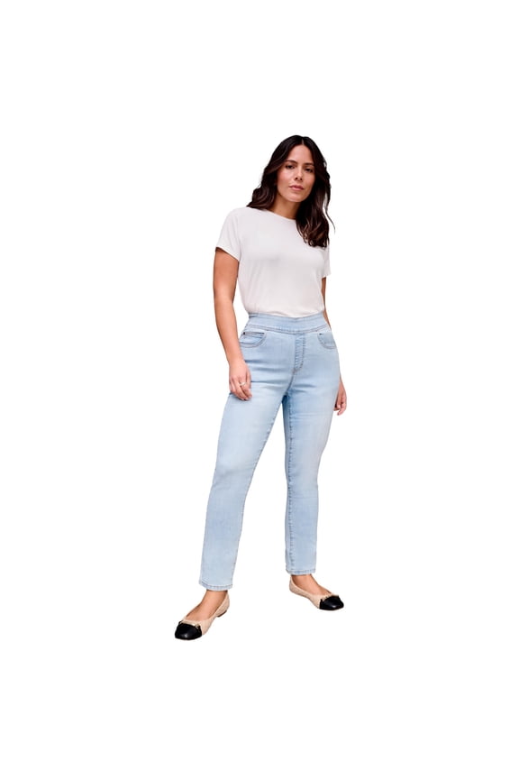 Women's Plus Size Pull On Straight Leg Jean