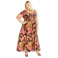thumbnail image 1 of Avenue Women's Plus Size Raelynn Shirred Bodice Dress, 1 of 2