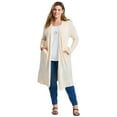 thumbnail image 1 of Avenue Women's Plus Size Raglan Sleeve Duster Cardigan, 1 of 2
