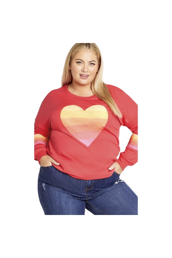 Women's Plus Size Rainbow Bright Sweater