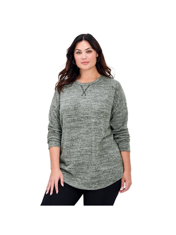 Women's Plus Size Rayna Hacci Drop Shoulder Top