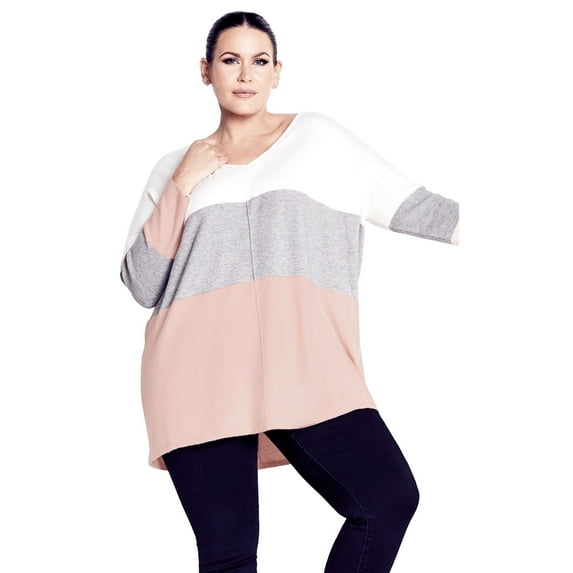 Avenue Women's Plus Size Sadie Colorblock Sweater