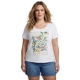 thumbnail image 1 of Avenue Women's Plus Size Scoop Neck Graphic Tee, 1 of 2