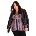 thumbnail image 1 of Avenue Women's Plus Size Serene Long Sleeve Placement Top, 1 of 2
