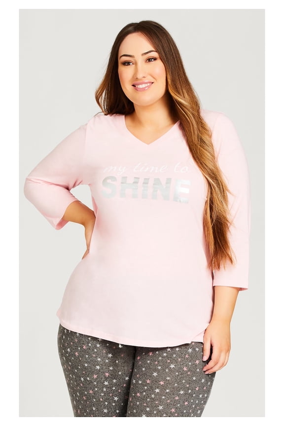 Women's Plus Size Shine Sleep Top