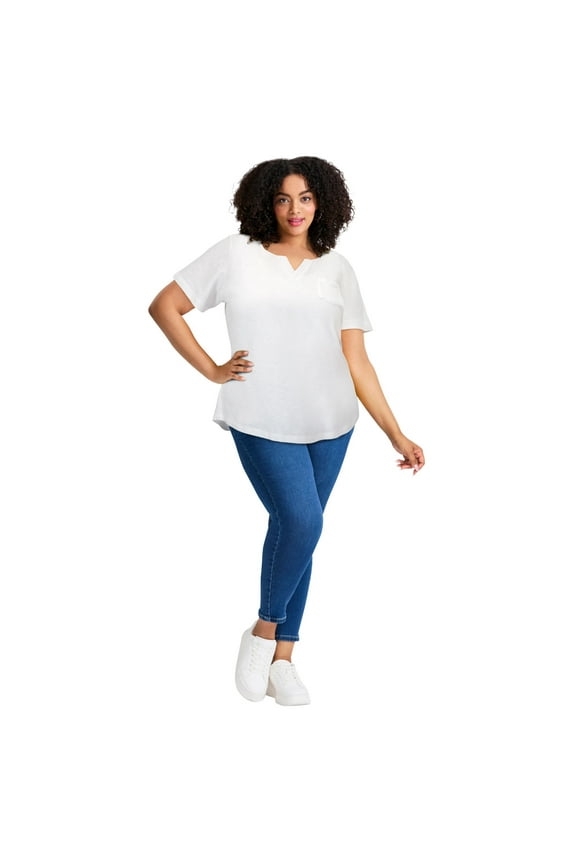 Women's Plus Size Short Sleeve Pocket Tee