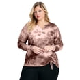 thumbnail image 1 of Avenue Women's Plus Size Skylar Tie Dye Hacci Top, 1 of 2