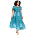 thumbnail image 1 of Avenue Women's Plus Size Sophia Shirred Bodice Maxi Dress, 1 of 1