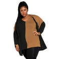 thumbnail image 1 of Avenue Women's Plus Size Splice It Sweater, 1 of 2