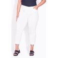thumbnail image 1 of Avenue Women's Plus Size Super Stretch Crop Pants - White, 1 of 4