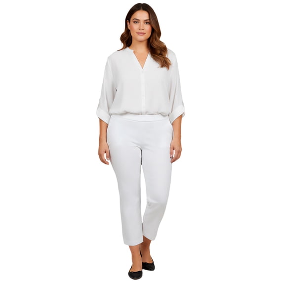 Avenue Women's Plus Size Super Stretch Straight Ankle Pull-On Pant